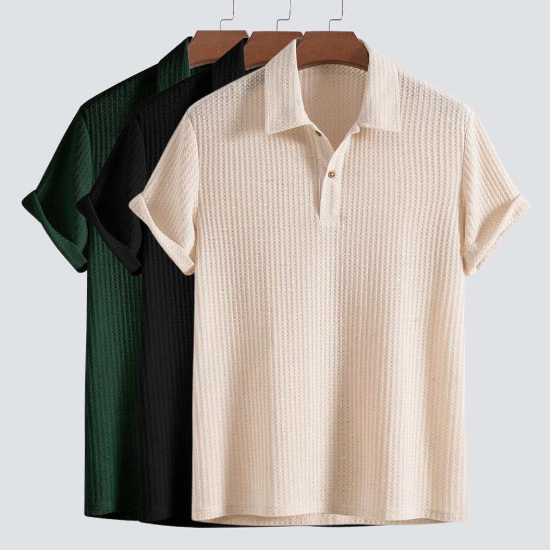Kenzaclub™ - Polo en Maille Nid d'Abeille