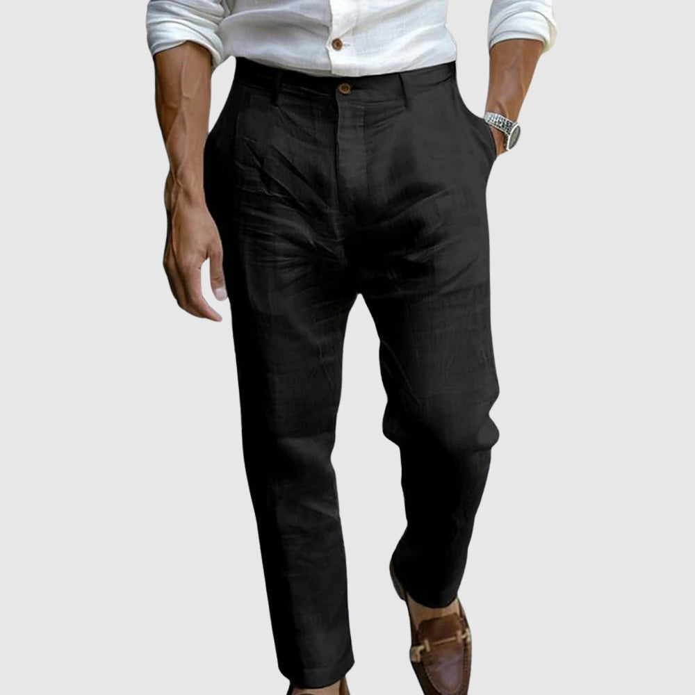 Kenzaclub™ - Pantalon en lin chic de Monaco
