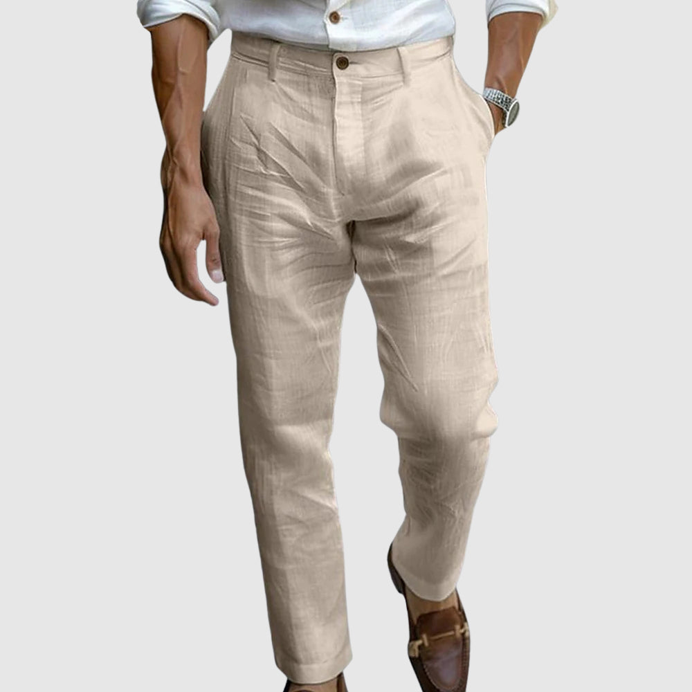 Kenzaclub™ - Pantalon en lin chic de Monaco