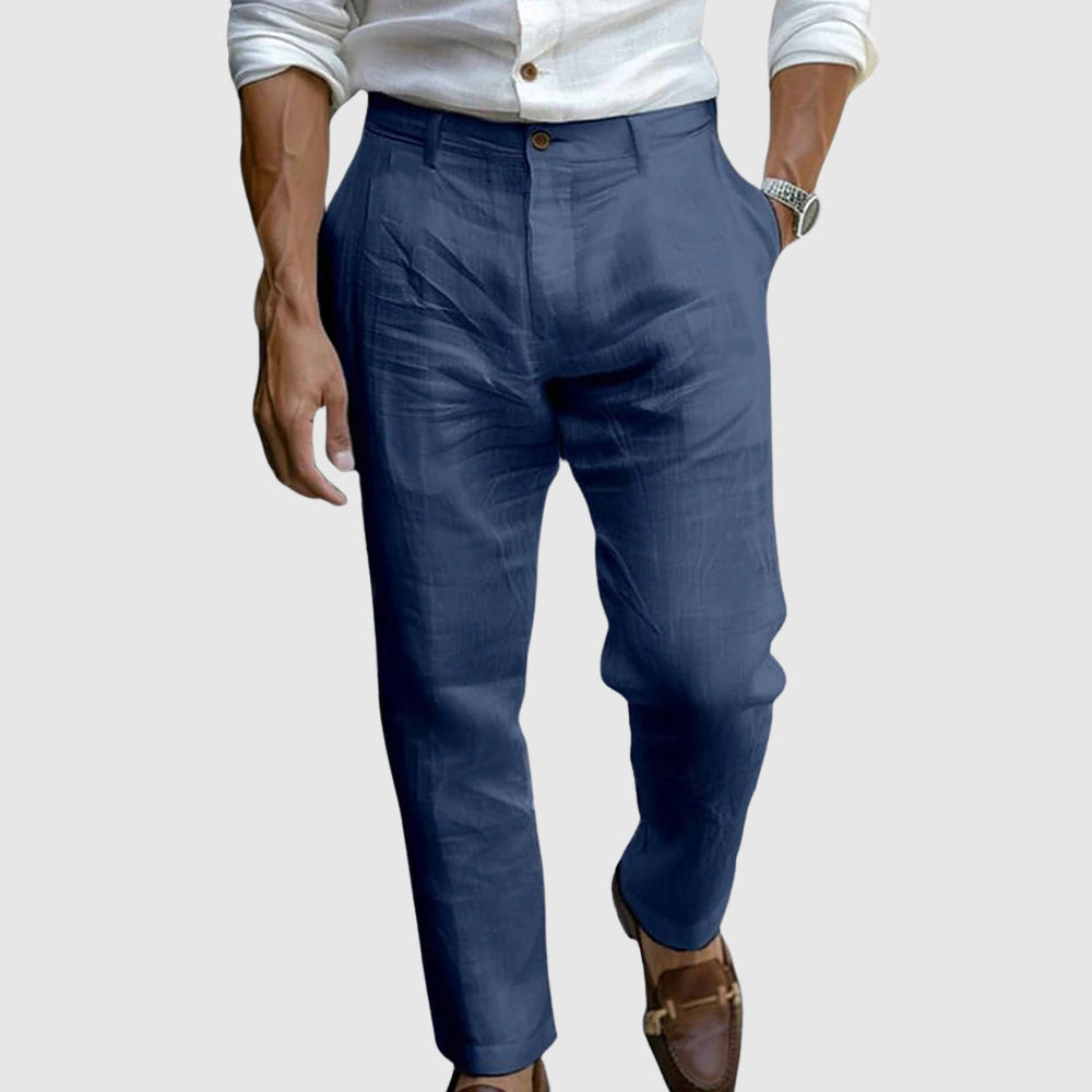 Kenzaclub™ - Pantalon en lin chic de Monaco