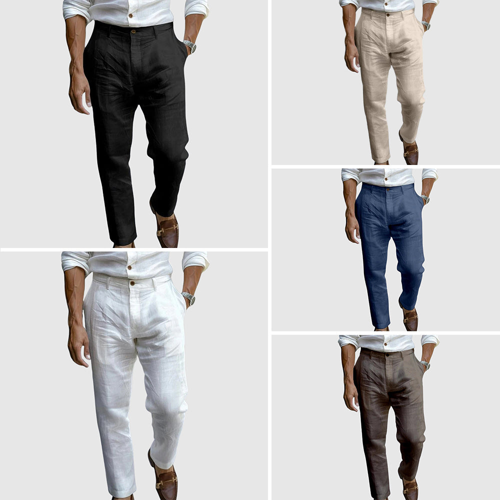 Kenzaclub™ - Pantalon en lin chic de Monaco