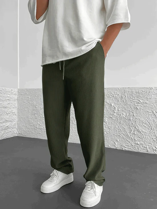 Kenzaclub™ | Pantalon Élégance Côtelée