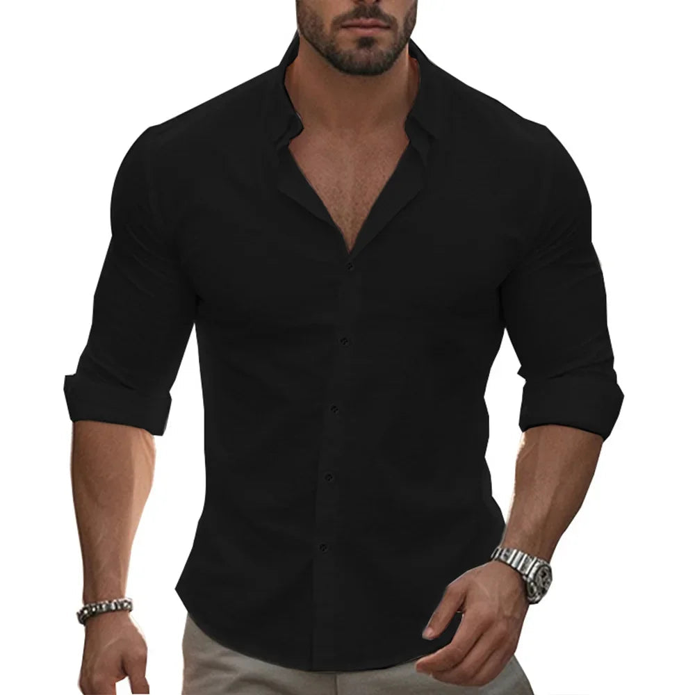 Kenzaclub™ Fabio - Chemise en lin élégante