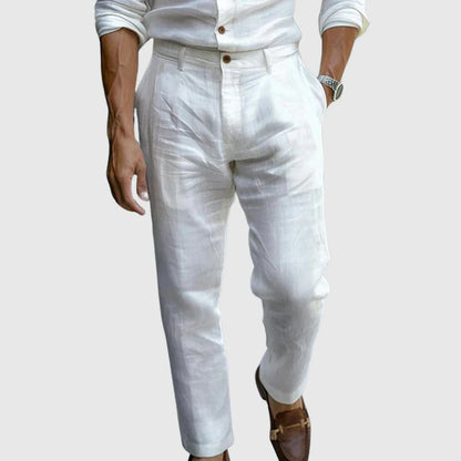 Kenzaclub™ - Pantalon en lin chic de Monaco