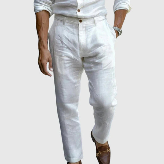 Kenzaclub™ - Pantalon en lin chic de Monaco