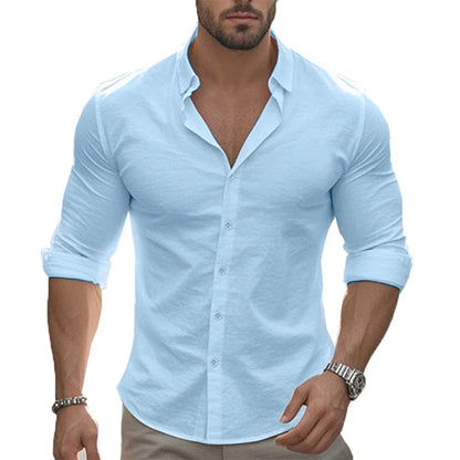 Kenzaclub™ Fabio - Chemise en lin élégante