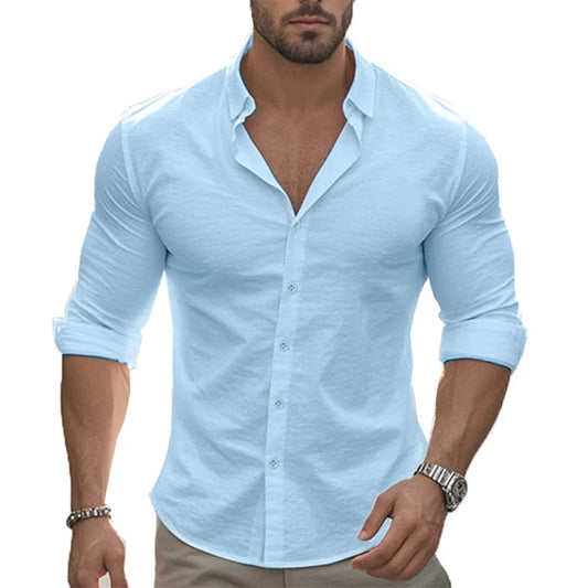 Kenzaclub™ Fabio - Chemise en lin élégante